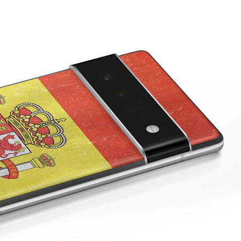Spain Flag Distressed Google Pixel 6 Skin